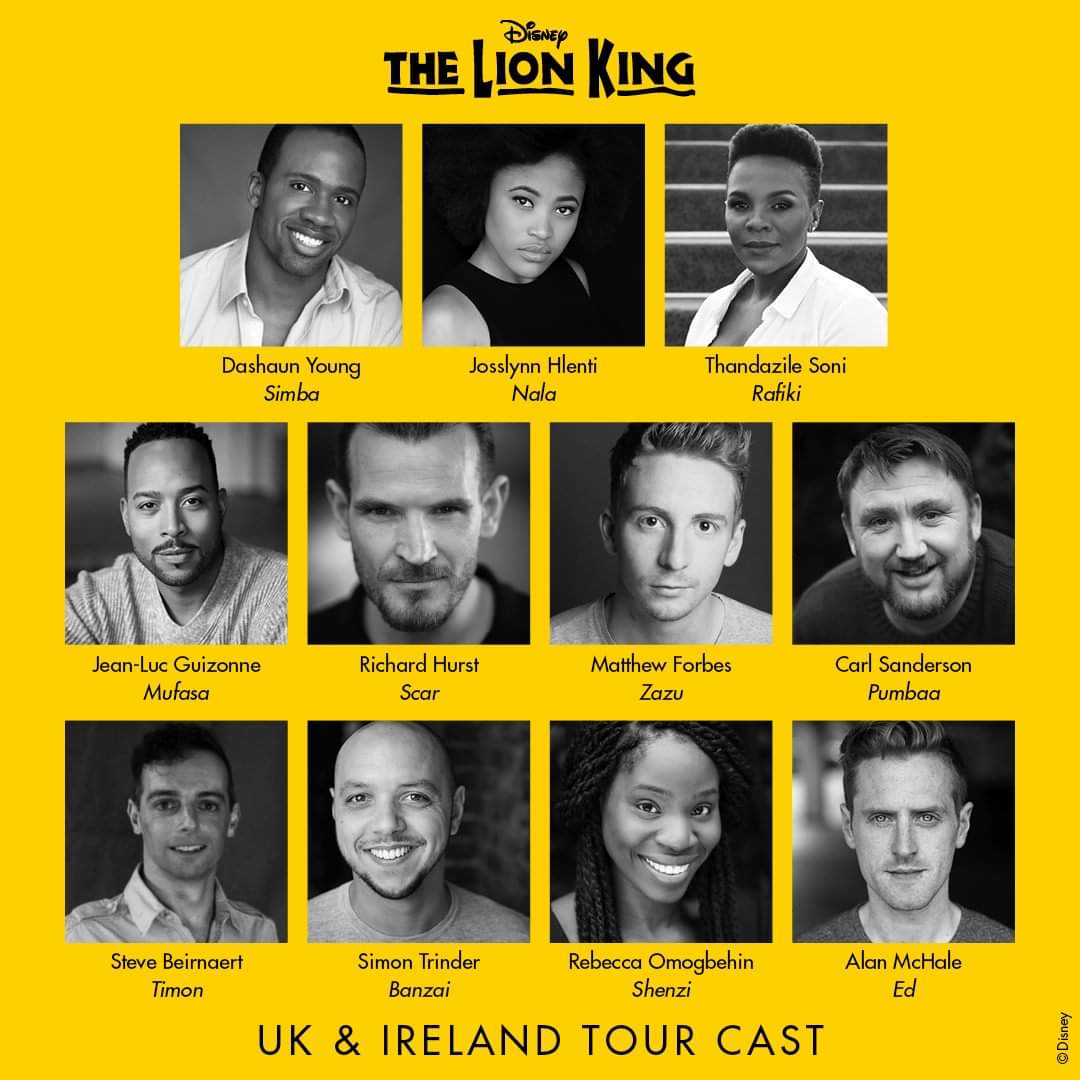 THE LION KING UK TOUR CAST ANNOUNCED Theatre Fan