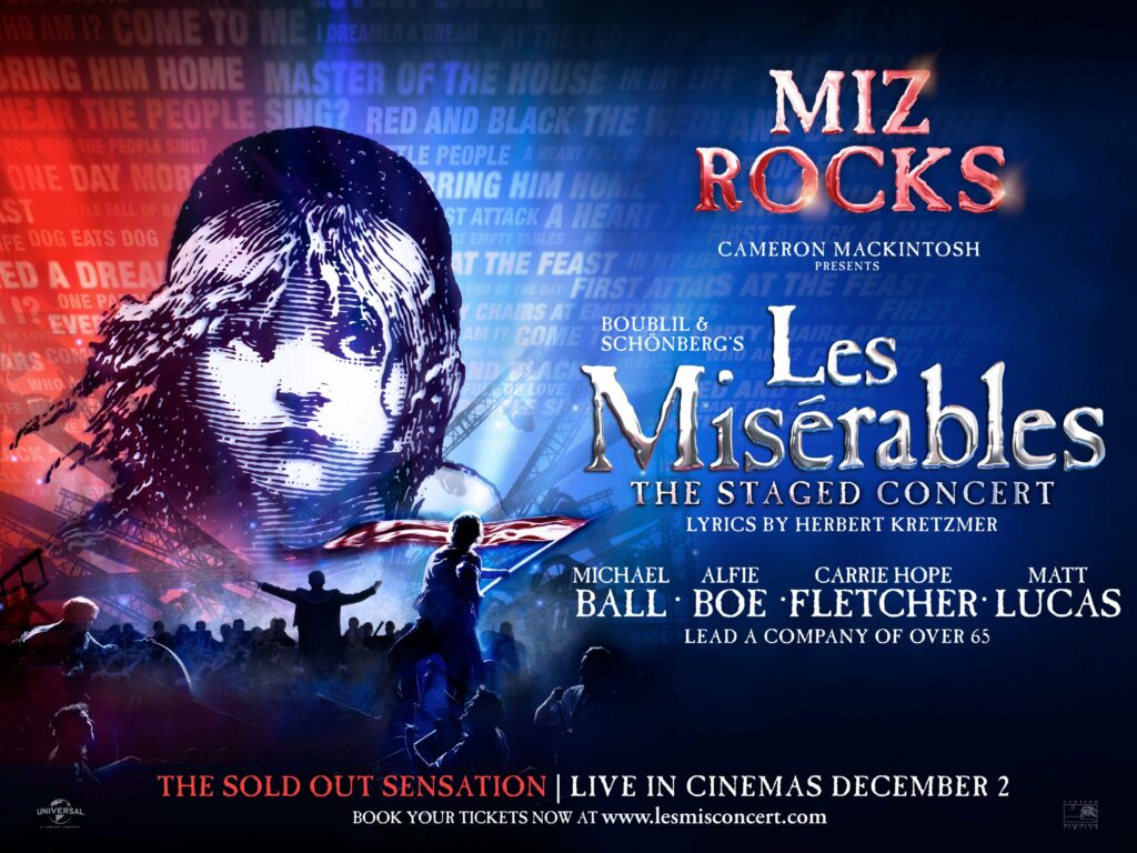 LES MISÉRABLES – THE ALL-STAR STAGED CONCERT CINEMA SCREENING UPDATE