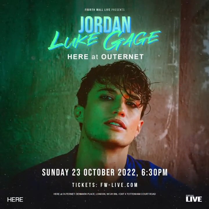 JORDAN LUKE GAGE – HERE AT OUTERNET – SOLO CONCERT ANNOUNCED