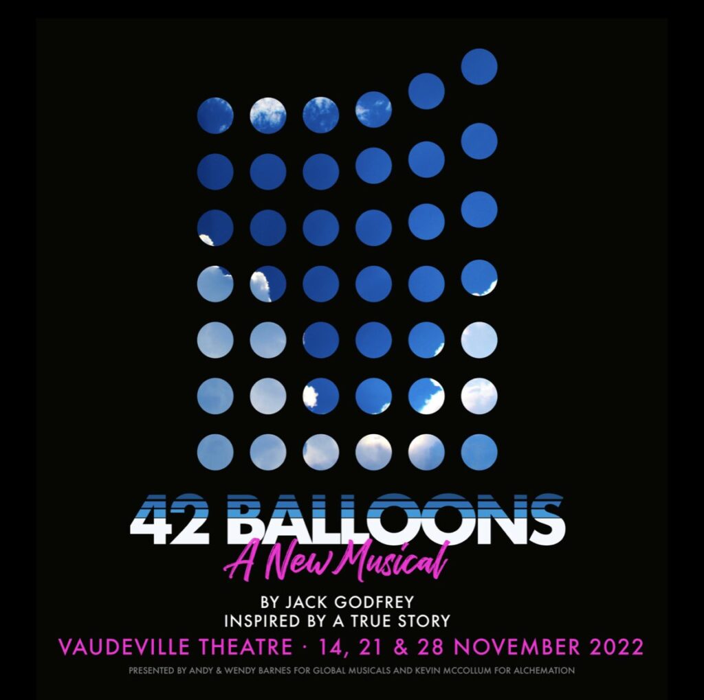 42 BALLOONS – A NEW MUSICAL – CONCERT PRODUCTION ANNOUNCED FOR VAUDEVILLE THEATRE