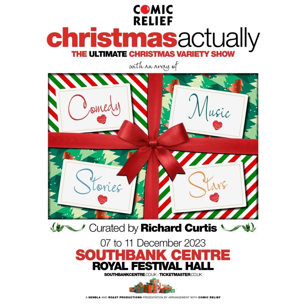 CHRISTMAS ACTUALLY – CURATED BY RICHARD CURTIS – ANNOUNCED FOR SOUTHBANK CENTRE