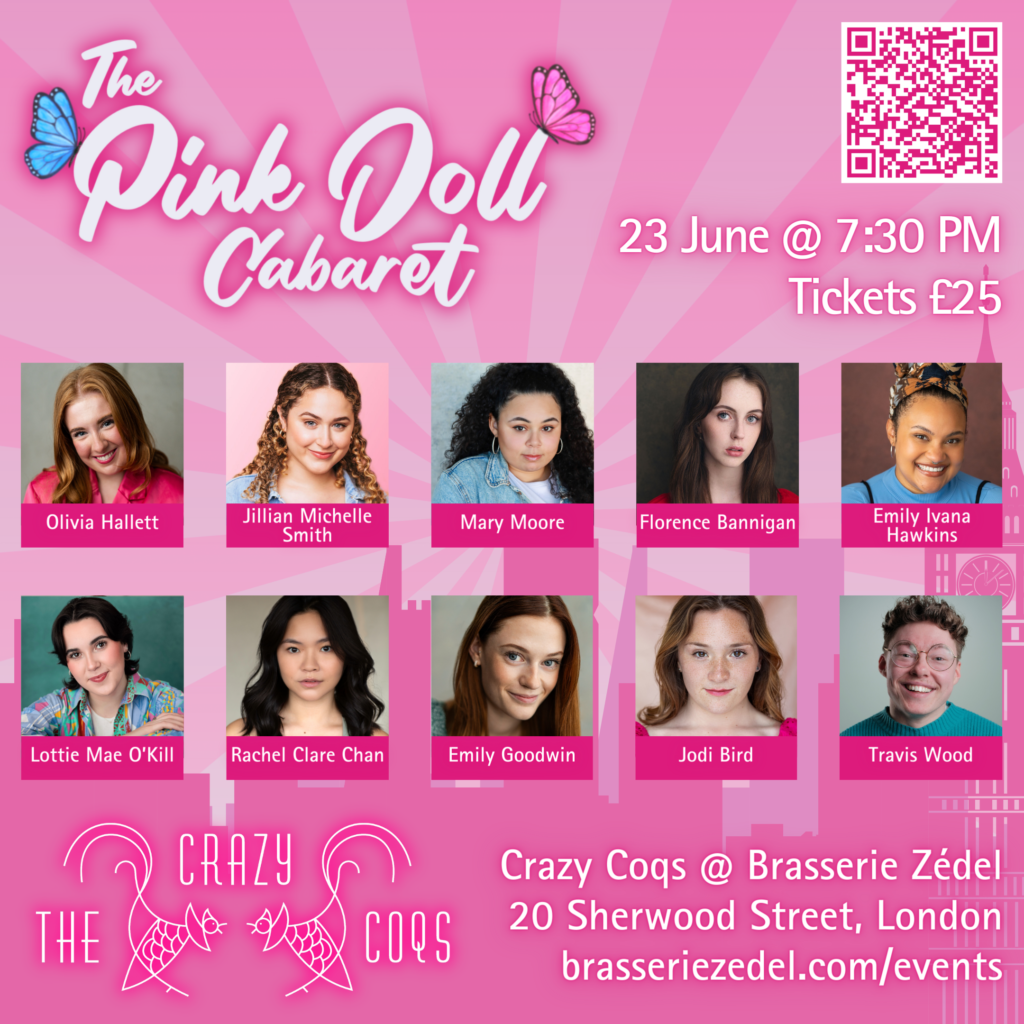 THE PINK DOLL CABARET ANNOUNCED FOR THE CRAZY COQS
